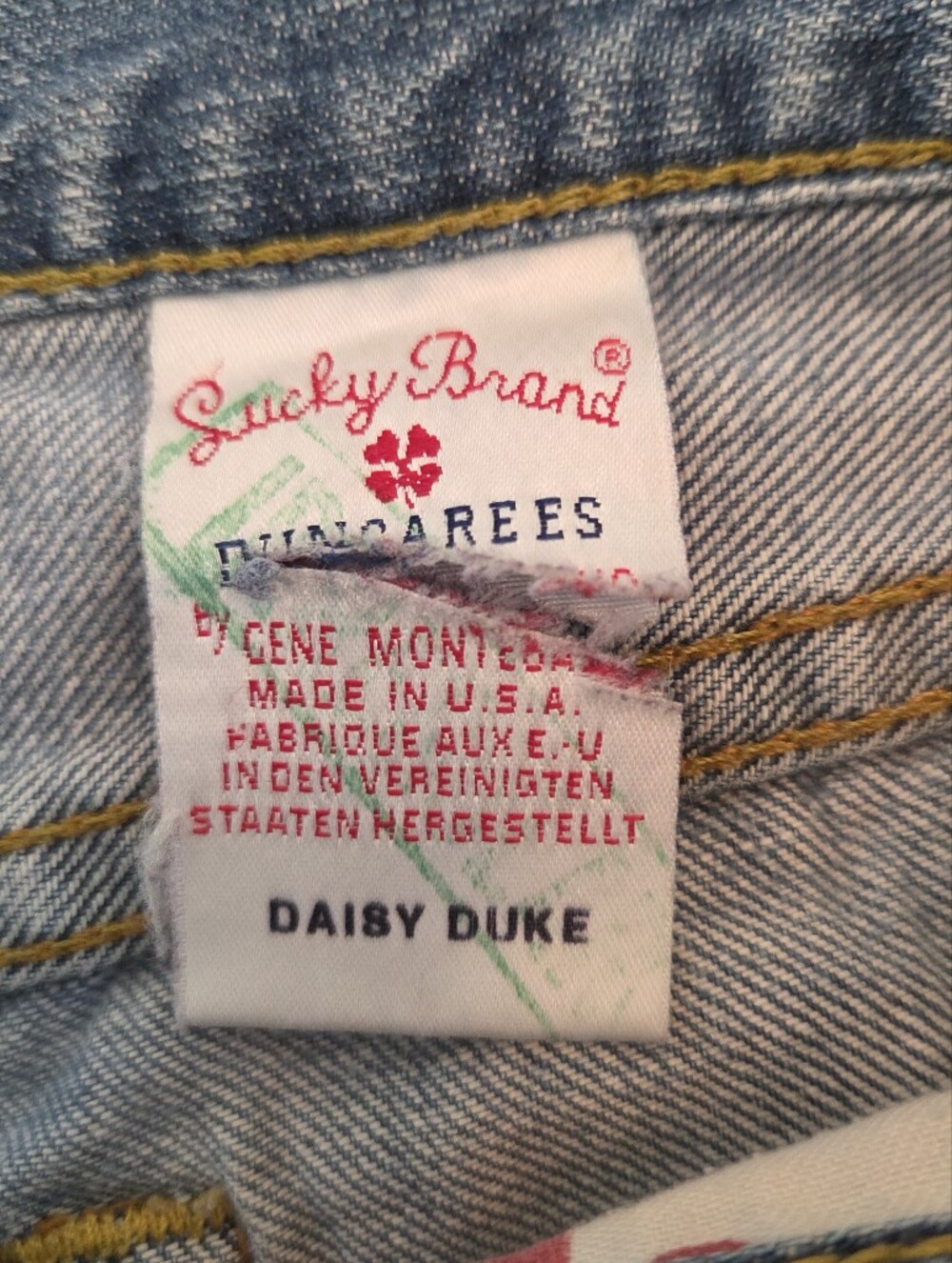 Lucky Brand Daisy Duke Jean Denim Short 26 Button Fly MADE IN USA Frayed Cutoffs - Picture 14 of 14